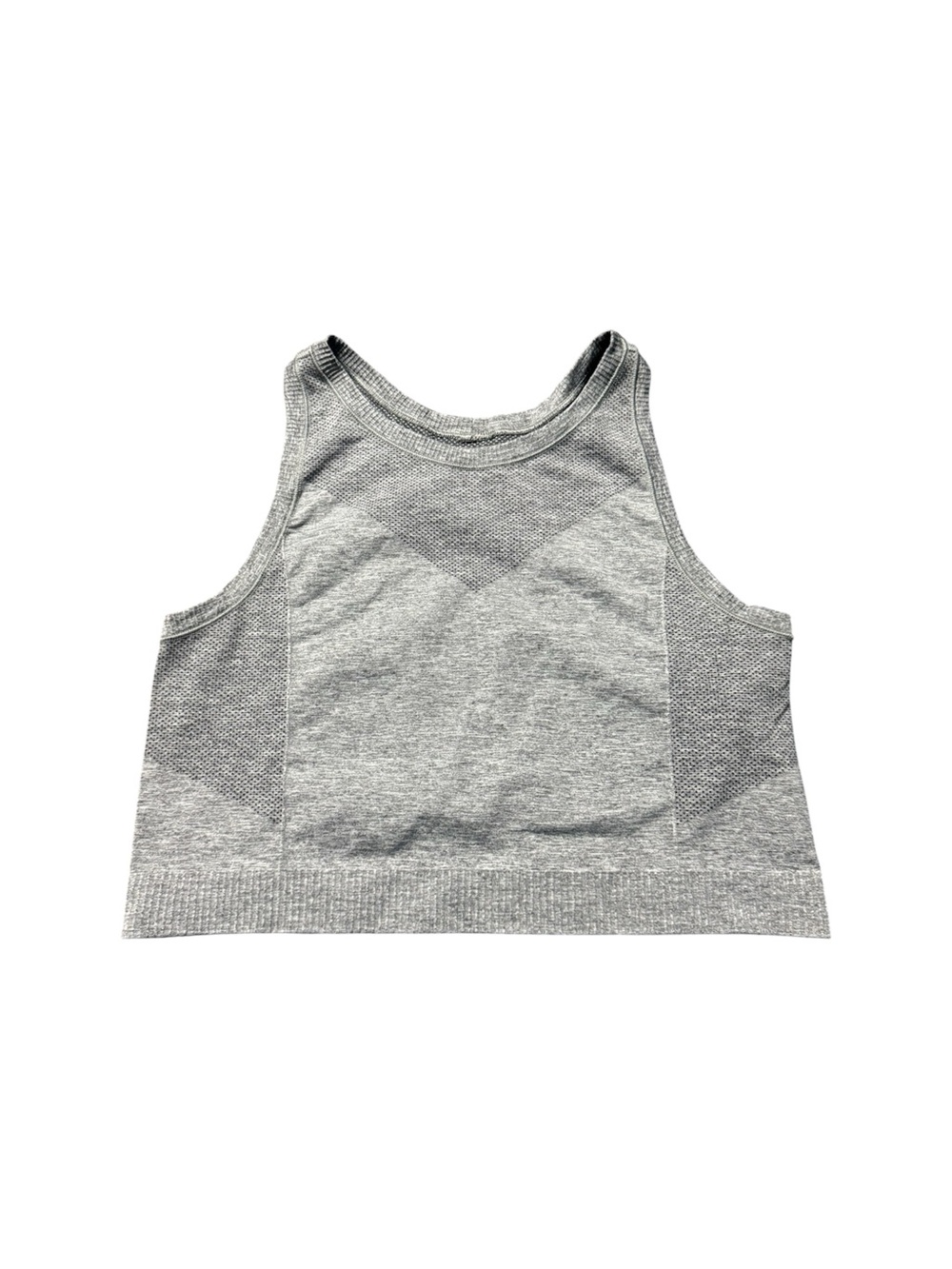 Women’s Gray Seamless Sports Bra Crop Tank Activewear Size 2X
